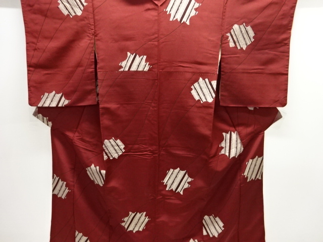 JAPANESE KIMONO / ANTIQUE KIMONO / TAISHO ROMAN STYLE / WOVEN ABSTRACT FLOWER